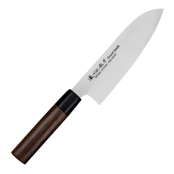 Satake Cutlery - Nóż Santoku - długość ostrza 17 cm | Kenta Walnut 808-026