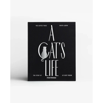 Printworks - Album fotograficzny A Cat’s Life XL – czarny, tkaninowa oprawa
