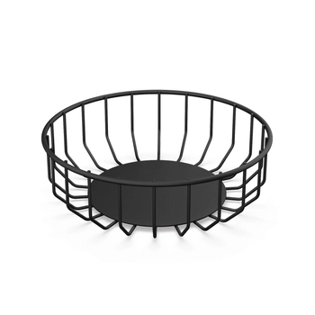 Zack - Koszyk na pieczywo ABASSO - czarny, średnica 23,50 cm