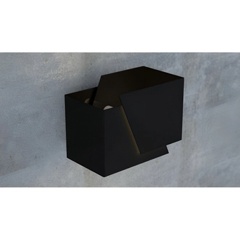 Emibig - Kinkiet ścienny Frost black  - szerokość 18 cm, stal  lakierowana