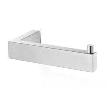 Zack - Uchwyt na papier toaletowy LINEA - stal nierdzewna matowa, szerokość 14,70