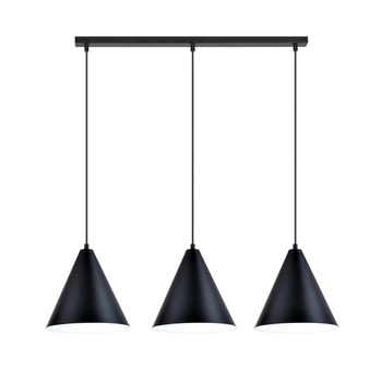 Emibig - Lampa wisząca Rebel 3 black/white - szerokość 93 cm, stal lakierowana proszkowo