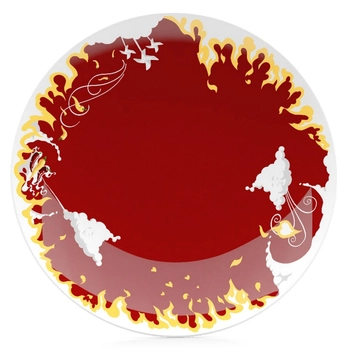 58Products - Porcelanowy talerz obiadowy "Ognisty Pocałuenk", średnica 28 cm, Specjalna Edycja