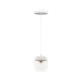 UMAGE (Vita) - Lampa Acorn white polished brass - średnica 14 cm, biała, mosiądź