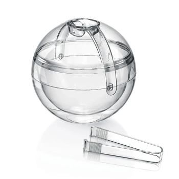 Guzzini - Wiaderko do lodu STELLA, przezroczyste, 1,9 l, z uchwytem i szczypcami