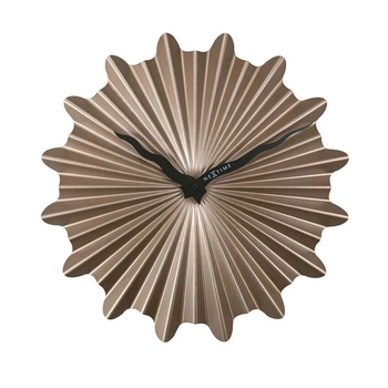 NeXtime – Zegar ścienny dekoracyjny Sunny 40 cm, metaliczny brąz, bezgłośny