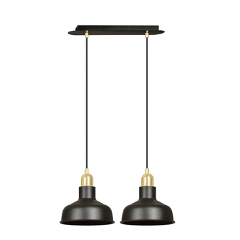 Emibig - Lampa wisząca Ibor 2 black - wysokość max 100 cm, stal lakierowana