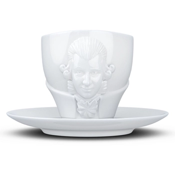 58Products - Porcelanowa filiżanka Wolfgang Amadeus Mozart - biała - 0,26 l