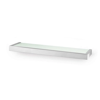 Zack - Półka łazienkowa szklana 46,5 cm Linea - stal nierdzewna matowa