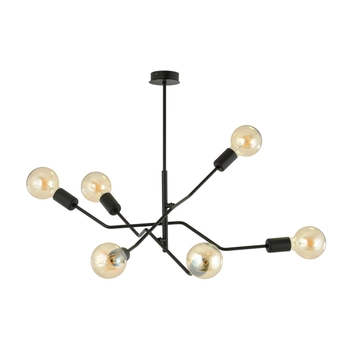 Emibig - Lampa sufitowa Frix 6 black - wysokość 53 cm, stal lakierowana