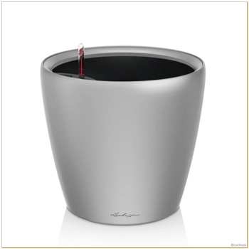 Lechuza - Doniczka Classico LS - średnica 21 cm, srebrna, matowa