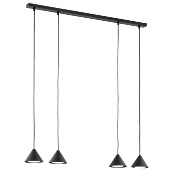Emibig - Lampa wisząca Elit 4 black - wysokość max 100 cm, stal lakierowana proszkowo
