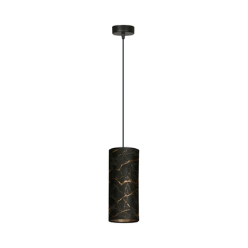 Emibig - Lampa wisząca Karli 1 bl marbel black - wysokość max 100 cm, stal lakierowana, abażur