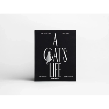 Printworks - Album fotograficzny A Cat’s Life XL – czarny, tkaninowa oprawa