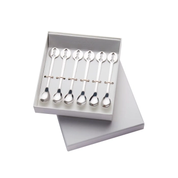 Casa Bugatti – Łyżeczki do moka Kiss, stal nierdzewna, srebrne