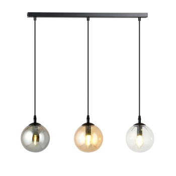 Emibig - Lampa wisząca Cosmo 3 BL mix - wysokość max 100 cm, stal lakierowana, szkło