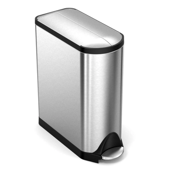 Kosz na śmieci motylkowy z pedałem, dwukomorowy 40 l - Simplehuman