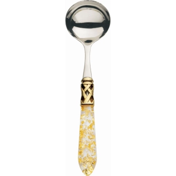 Casa Bugatti - Łyżka do sosów Aladdin – płatki złota, złoty pierścień