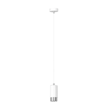 Emibig - Lampa wisząca Fumiko 1 white/chrome - wysokość max 100 cm, stal lakierowana