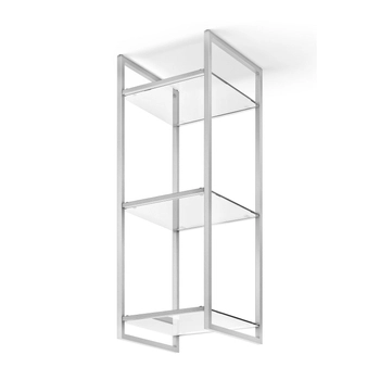 Zack - Regał łazienkowy PONIO - wysokość 80 cm, stal nierdzewna matowa
