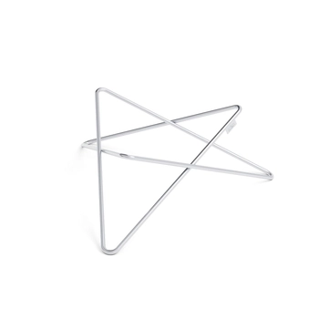 Hoefats - Stojak typu gwiazda BOWL 70 - srebrny, wysokość 24 cm