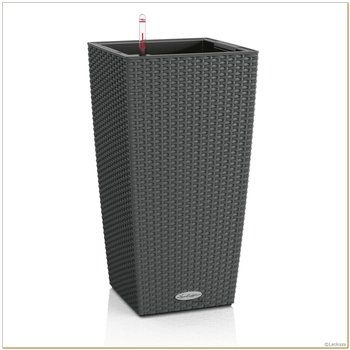Lechuza - Donica Cubico Cottage 40 - wysokość 75,50 cm, granitowa