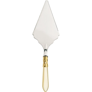 Casa Bugatti - Łopatka do pizzy Aladdin – perłowa kość słoniowa, złoty pierścień