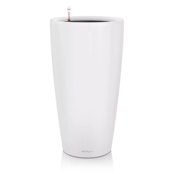 Lechuza - Donica Rondo 40 - wysokość 75 cm, biała, matowa