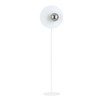 Emibig - Lampa stojąca Oslo LP1 white/grafit - wysokość 145 cm, stal lakierowana, szkło