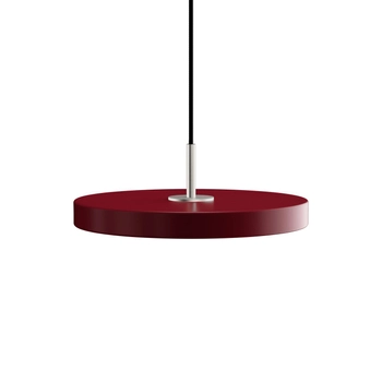 UMAGE (Vita) - Lampa Asteria Plus Mini - czerwona, średnica 43 cm, srebrny dekor