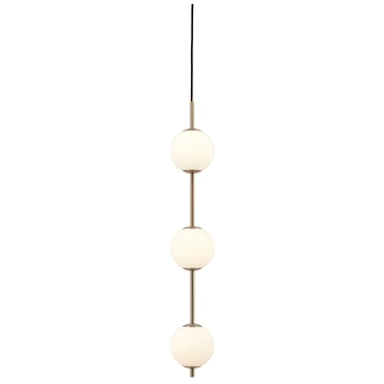 UMAGE (Vita) - Lampa wisząca Audrey 3 - biała, mosiężny akcent