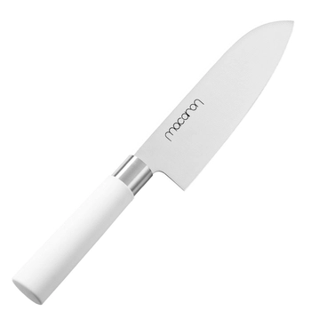 Satake Cutlery - Nóż Santoku - długość ostrza 17 cm | Macaron White 802-215