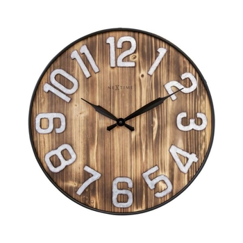 NeXtime – Zegar ścienny dekoracyjny Aberdeen, brązowy, 50 cm