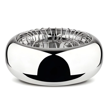 Alessi - Popielniczka SPIRALE - srebrna, średnica 16 cm