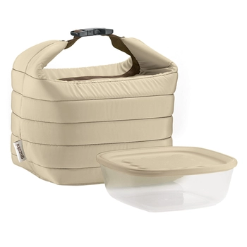 Guzzini - Mała torba termiczna z hermetycznym pojemnikiem – beżowa, 1,4 L