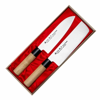 Satake Cutlery - Zestaw 2 noży w drewnianym pudełku | Misaki HG8771W