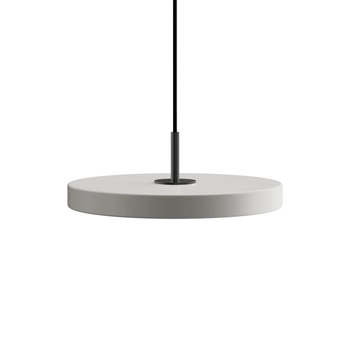 UMAGE (Vita) - Lampa Asteria Mini - średnica 31 cm, szara, czarny dekor