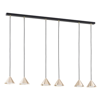 Emibig - Lampa wisząca Elit 6 BL Gold - wysokość max 100 cm, stal lakierowana proszkowo