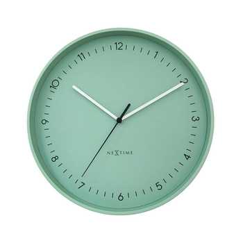 NeXtime - Zegar ścienny Berlin L – metalowy, miętowy, 40 cm