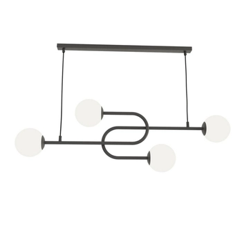 Emibig - Lampa sufitowa Atria 4 BL opal - wysokość max 120 cm, stal lakierowana proszkowo, szkło