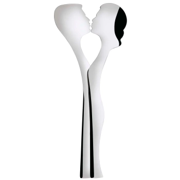 Casa Bugatti - Łyżki do sałaty Abbraccio – stal nierdzewna, polerowane, 31 cm