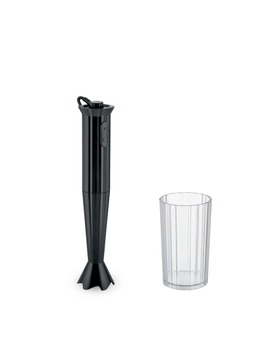 Alessi - Blender ręczny PLISSE - czarny, wysokość 34 cm