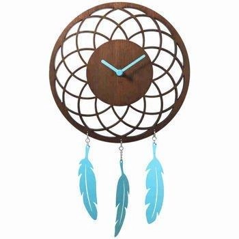 NeXtime - Zegar Dreamcatcher – drewniany, brązowy, mechanizm skokowy