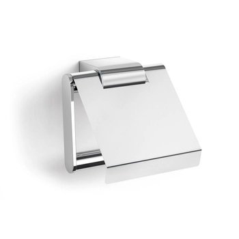 Zack - uchwyt na papier toaletowy z klapką ATORE - szerokość 12,40 cm, stal polerowana