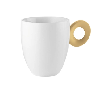 Guzzini - Kubek porcelanowy z uchwytem z bio plastiku – beżowy, 250 ml