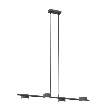 Emibig - Lampa wisząca SORA LED – czarna, 4-punktowa, matowa