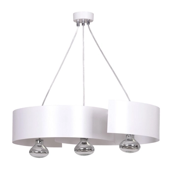 Emibig - Lampa wisząca Vixon 3 white - wysokość max 100 cm, stal lakierowana