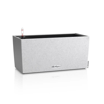 Lechuza - doniczka Balconera Stone 40 - długość 40 cm, biały kwarcowy