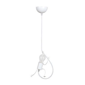 Emibig - Lampa wisząca Bobi 1 white - wysokość 60 cm, stal lakierowana