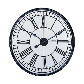 NeXtime – Lustrzany zegar ścienny Cleopatra Mirror, srebrny, 56 cm